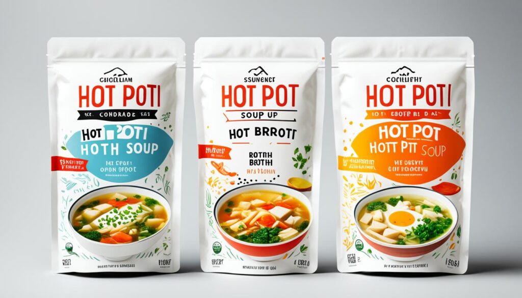 hot pot broth packet and hot pot soup base packets