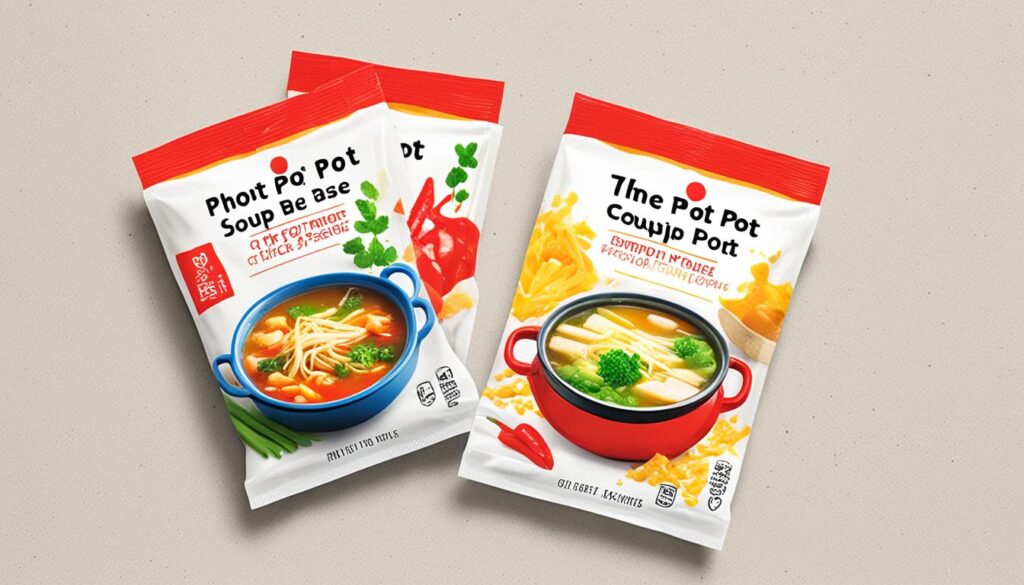 hot pot broth packet and hot pot soup base packets